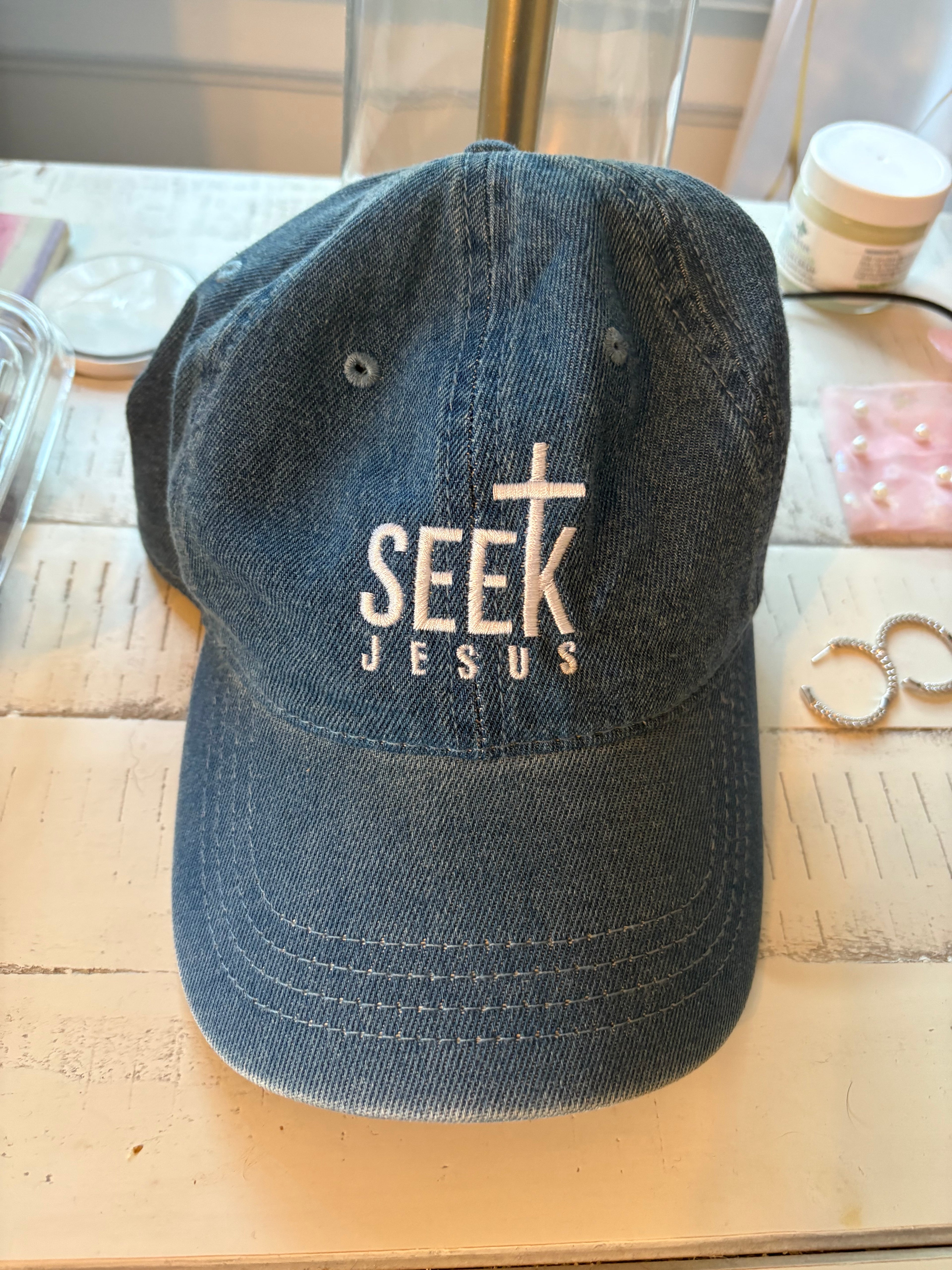 Seek JESUS Denim Hat / Multi-Colored